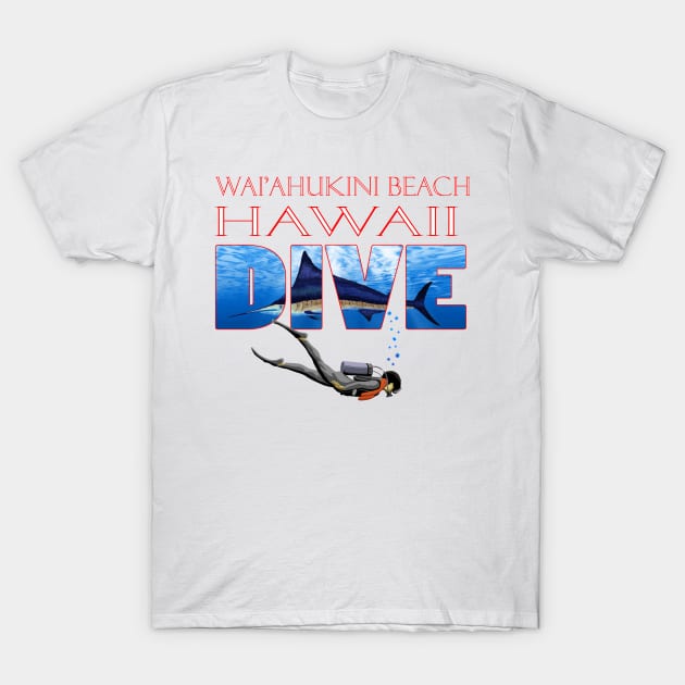 EN Hawaii SCUBA Diver Ocean Snorkeling T-Shirt by macdonaldcreativestudios